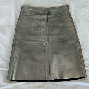 Faux leather metallic skirt, size XS